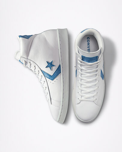 CONVERSE PRO LEATHER HI WHITE BLUE MARINE