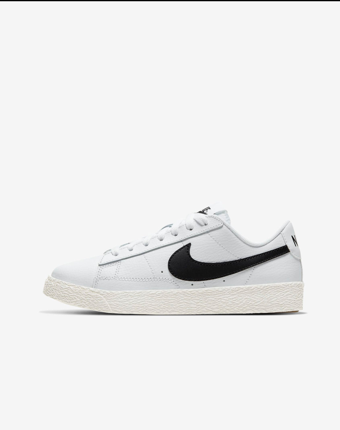NIKE BLAZER LOW WHITE BLACK