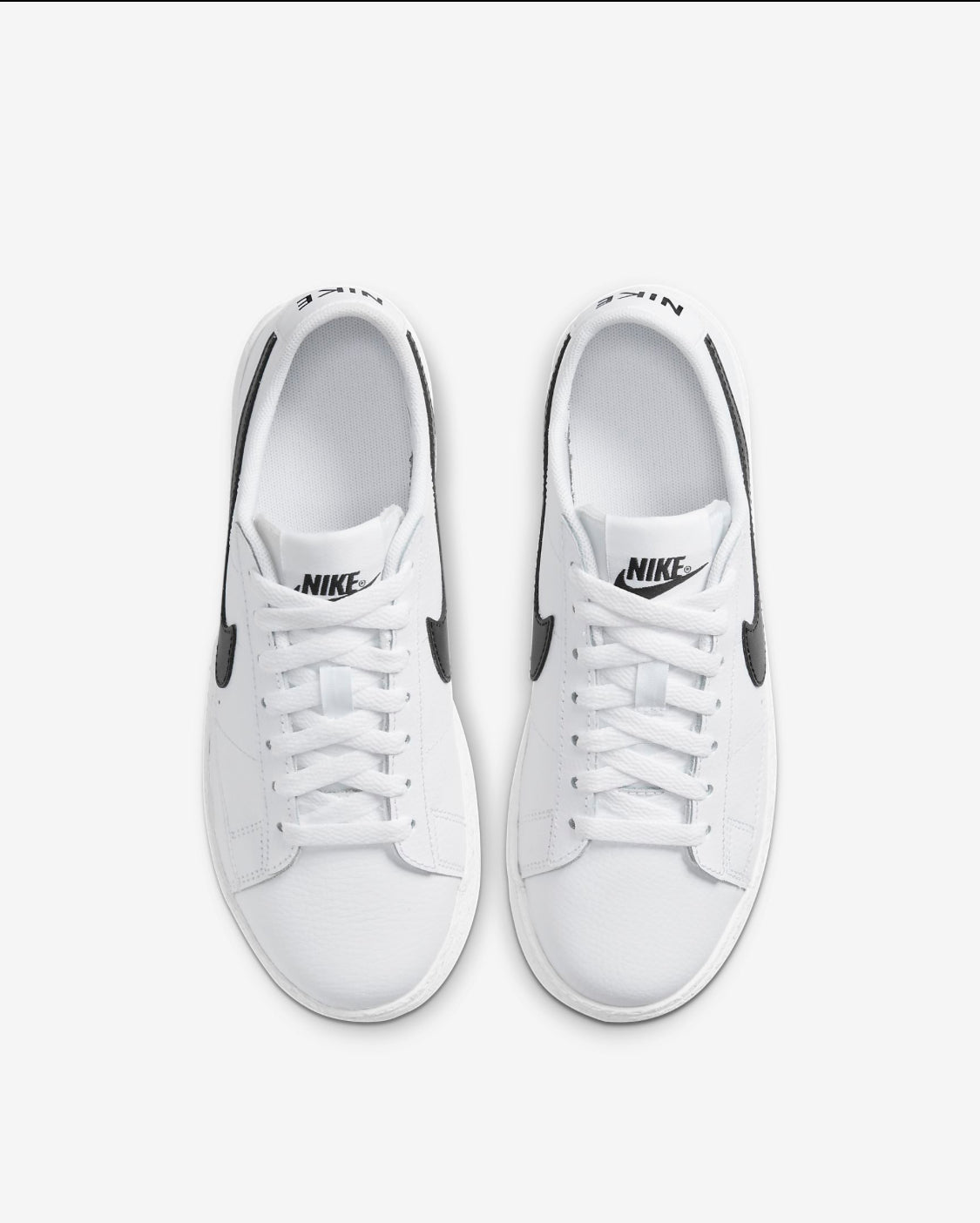 NIKE BLAZER LOW WHITE BLACK